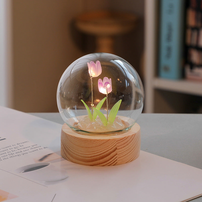 Artificial Tulip Flower Night Light Lamp