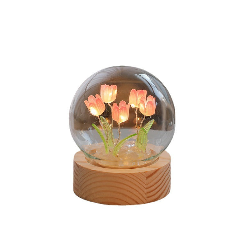 Artificial Tulip Flower Night Light Lamp