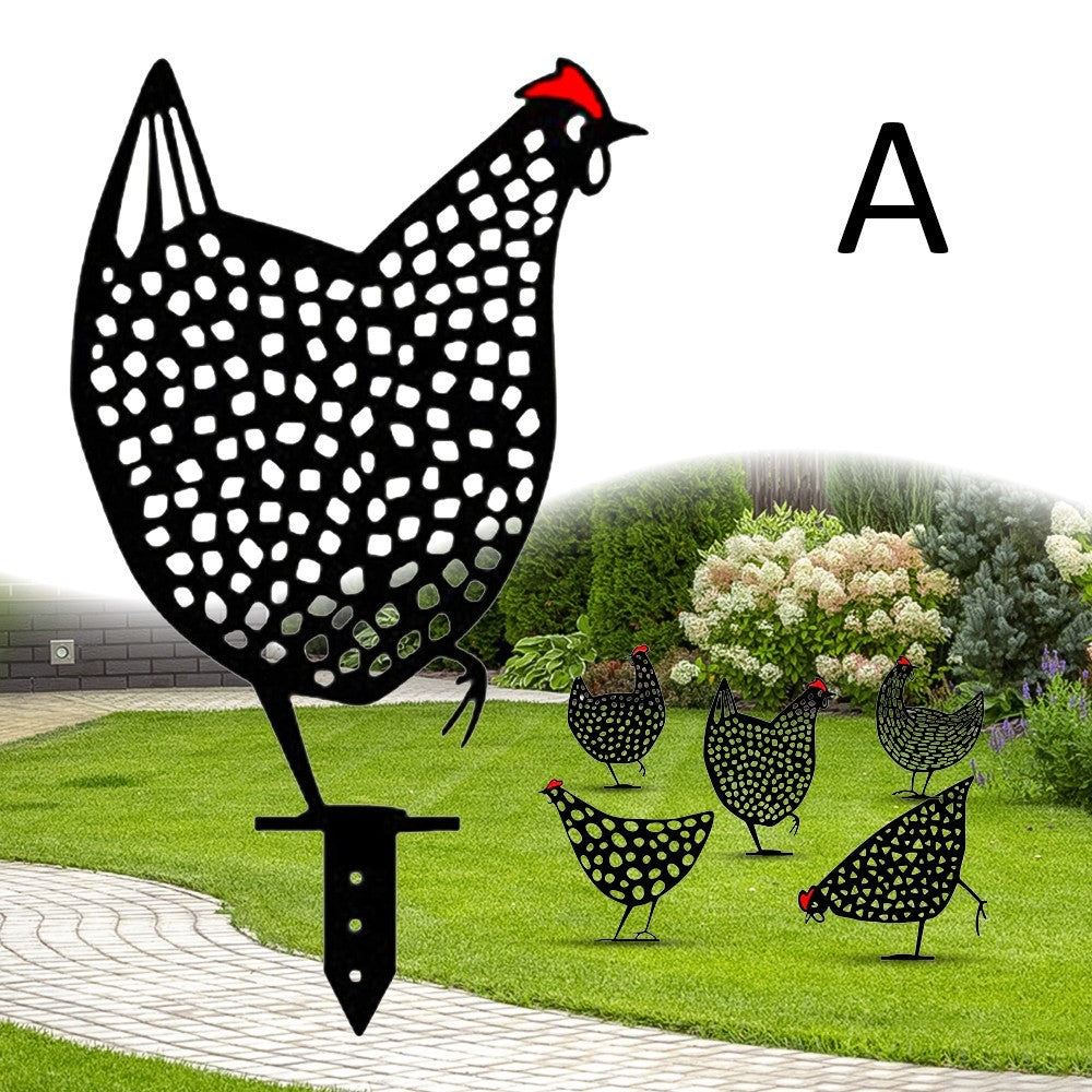 Garden Back Yard Gazon Stakes Hen Yard Decor