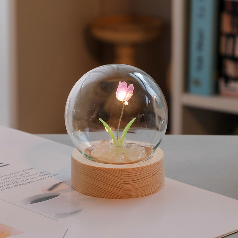 Artificial Tulip Flower Night Light Lamp