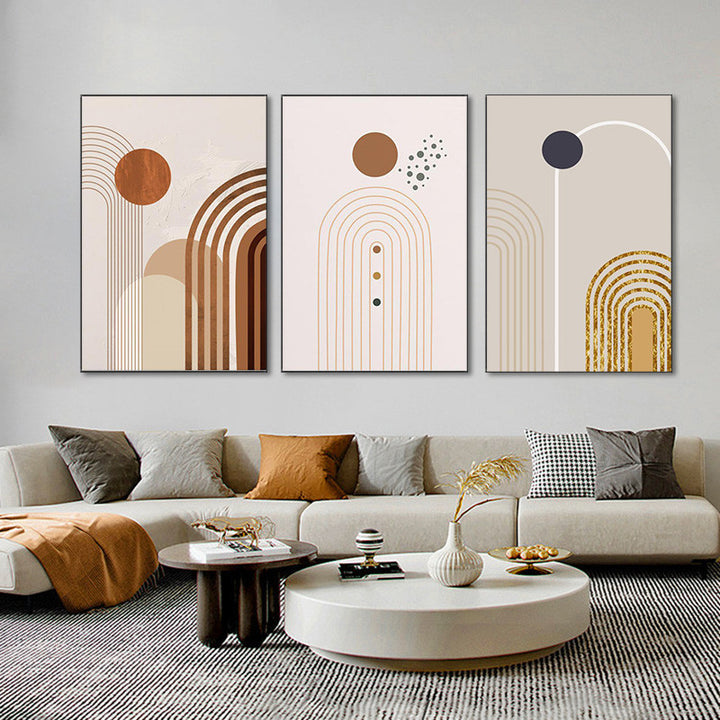 Abstract Curved Painting Wall Art Poster