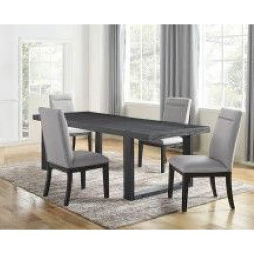 Contemporary 5pc Dining Gray Chairs