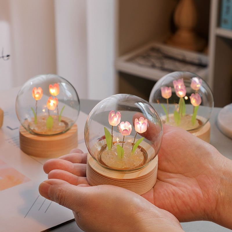 Artificial Tulip Flower Night Light Lamp