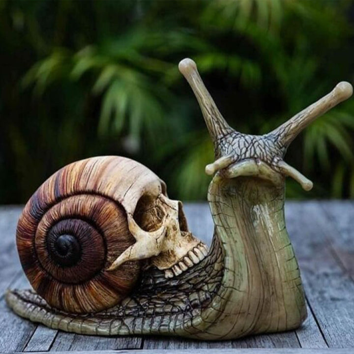 Snail Skull Sculpture Gothic Decoration