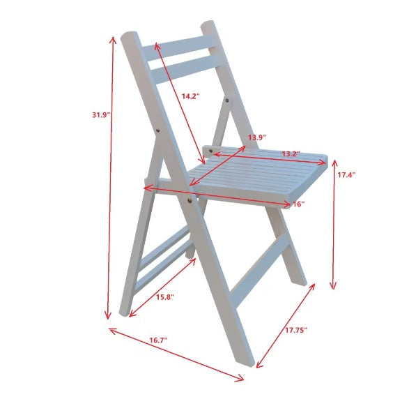 Furniture Slatted Wood Folding Chairs