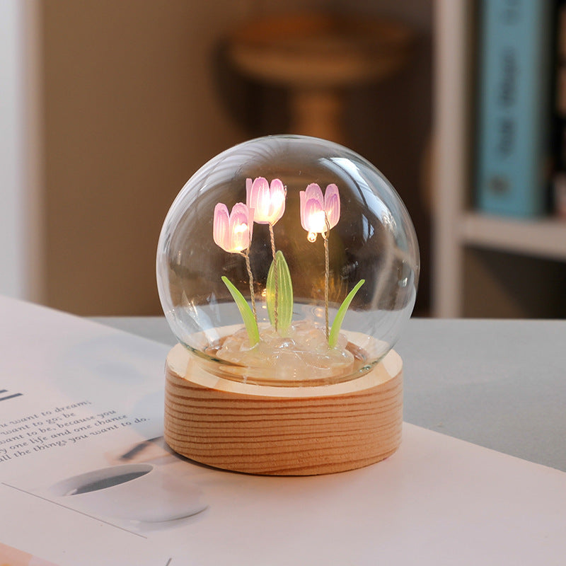 Artificial Tulip Flower Night Light Lamp