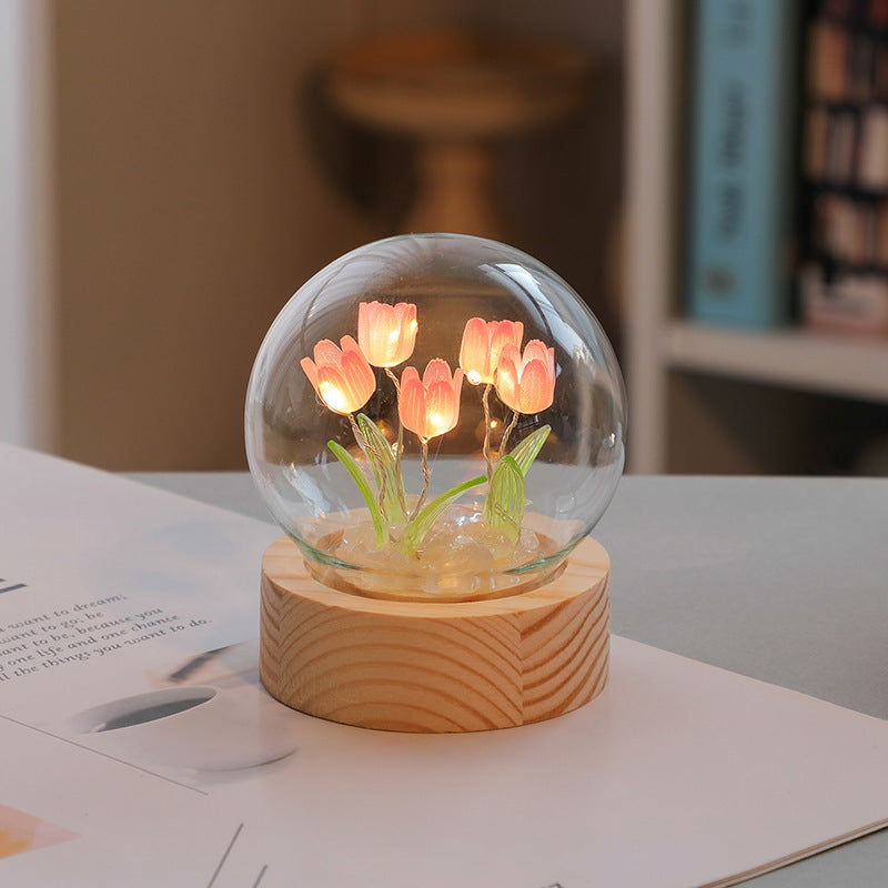 Artificial Tulip Flower Night Light Lamp