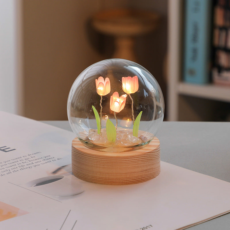 Artificial Tulip Flower Night Light Lamp