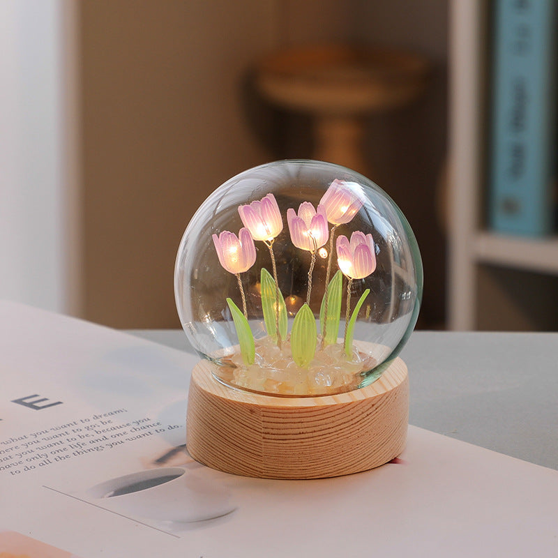 Artificial Tulip Flower Night Light Lamp