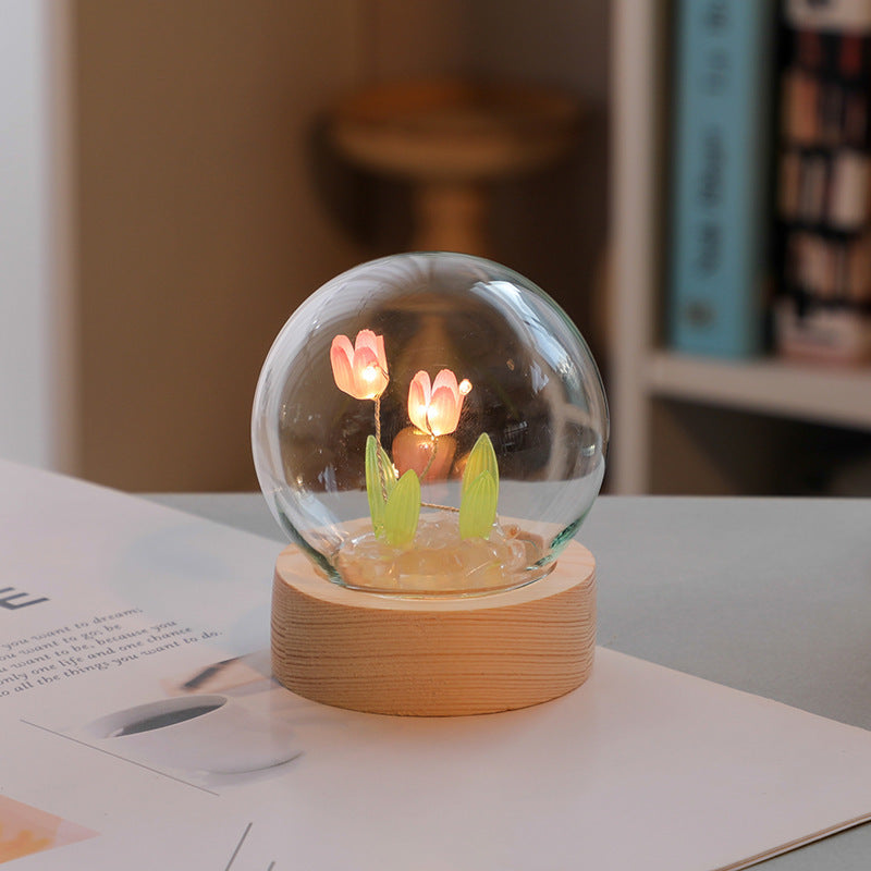 Artificial Tulip Flower Night Light Lamp