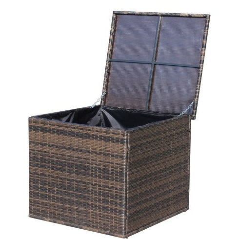 Outdoor Furniture Sofa Set With Storage Box Brown